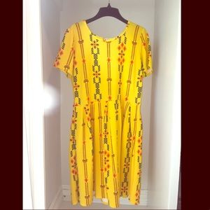 Yellow Lularoe Amelia Dress